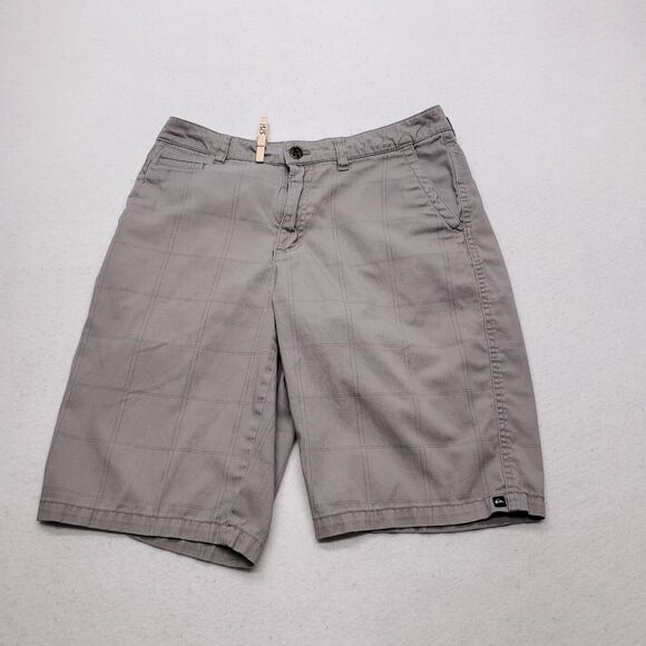 Quicksilver Button Zip Casual Chino Medium Wash Shorts Mens Size 29 Gray - Picture 2 of 8